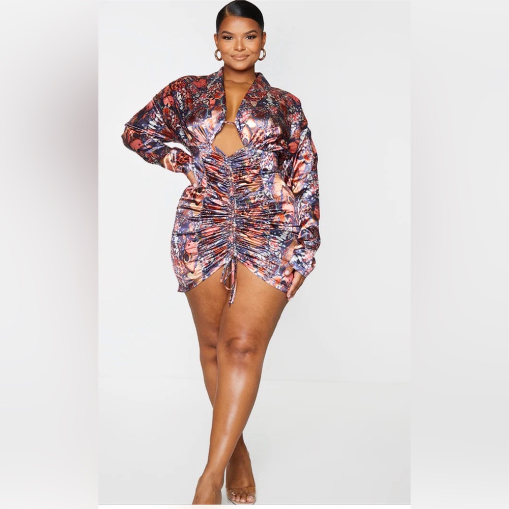 Brand new brown multi color mini dress!!!